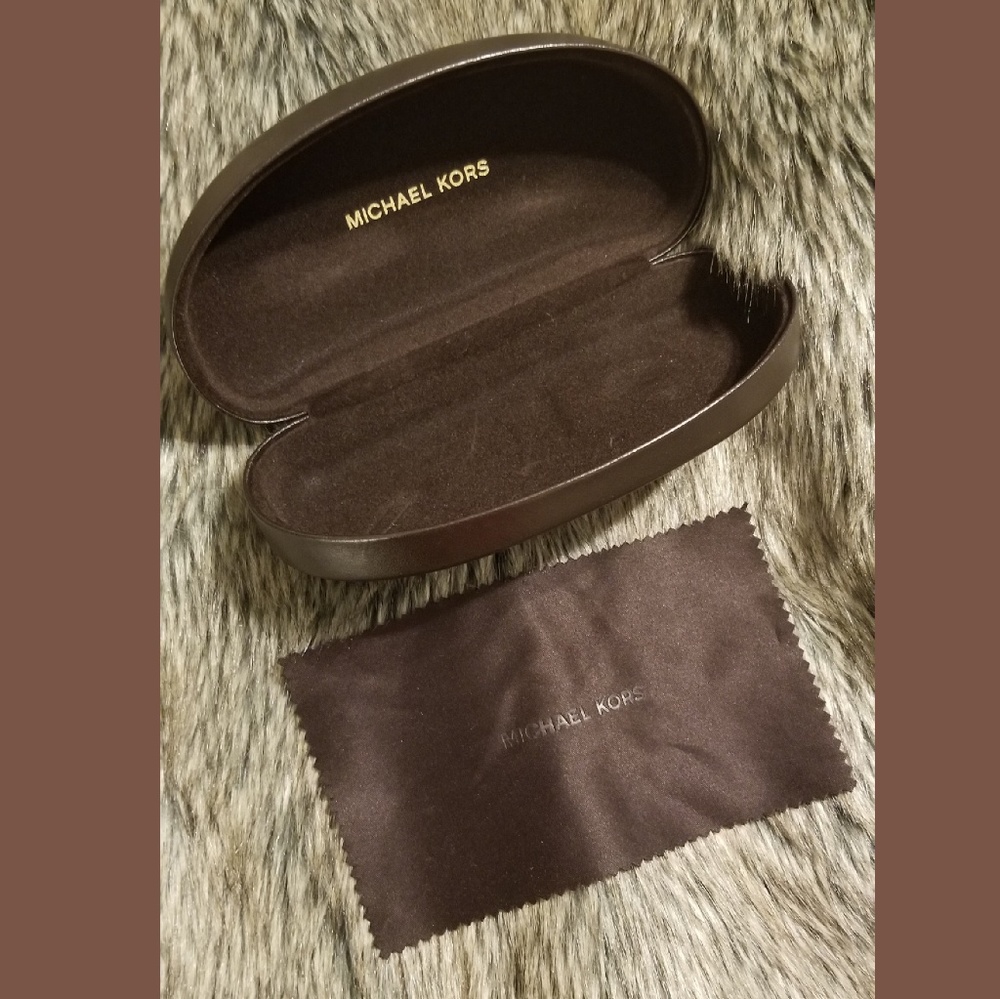 Michael kors dark espresso colored glasses case
